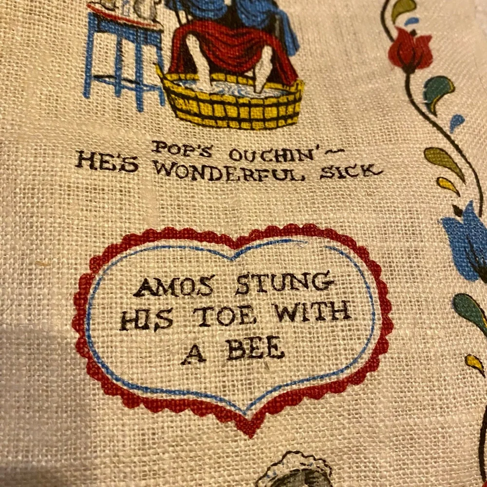 Vintage 60’s Amish Country Sampler Wall Hanging